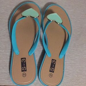 Blue Heart Sandals
